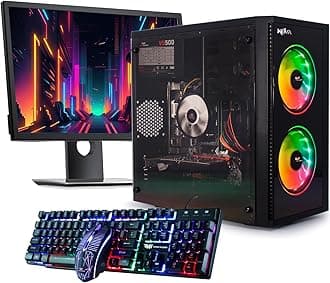 Veno Scorp Budget Gaming PC 22” Bundle Intel Core i5-16GB RAM - 500GB HDD – GT 730 2GB NOVA ARGB Gaming Case - WINDOWS 11 (Renewed)
