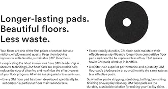 3M Black Stripper Pad 7200, 20 in, 5/Case