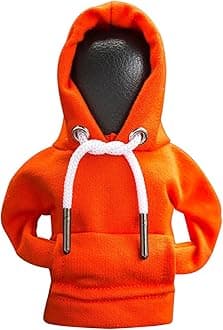 Car Shift Knob Hoodie, Gear Shift Sweater, Funny Automotive Interior Accessories (Orange)