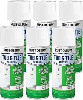280882-6PK Specialty Tub & Tile Spray Paint, 12 oz, White (Pack of 6)