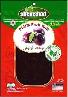 Lavashak Plum Authentic Persian Style Fruit Leather Sour and Salty Fruit Layer Made in USA Certified Kosher 2oz لواشک آلو