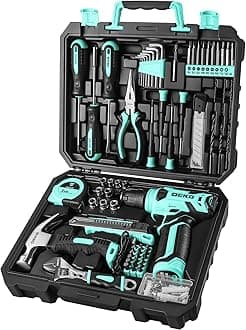 8V Electric Drill Included, 126 Piece Tool Set, Tool Set, DIY Set, Drill, Electric Tool Set, Home Use, Home Tool Set, Furniture Assembly, Home Maintenance, Carpenter's Tool Set, Convenient Storage