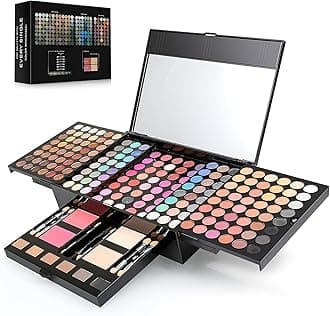 Full 78 Color Eyeshadow Palette Makeup Palette Matte and Shimmer Lip Gloss Blusher Concealer Kit Beauty Cosmetic Makeup Set Gift Set for Teen Girls and Women (194 color)