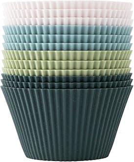 The Silicone KitchenReusable JUMBO Silicone Baking Cups - Non-Toxic, BPA Free, Dishwasher Safe (12 Pack, Jumbo)