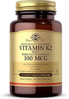 Natural Vitamin K2 MK7 From Natto Extract 100 mcg. - 50 Vegetarian Capsules
