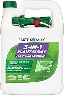 Earth's Ally 3-in-1 Plant Spray 1 gal Ready-to-Use | Better Than Neem Oil | Insecticide, Fungicide & Spider Mite Control for Organic Gardening, Pest Repellent for Indoor & Outdoor Gardening