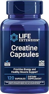 Creatine Capsules Creatine Monohydrate and Vitamin C Promotes Energy Strength Lean Muscle Support and Healthy Endurance Gluten Free & Non-GMO, 120 Capsules