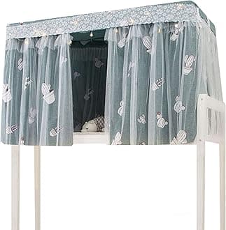 Adela Boutique Pink Bed Canopy Bedding Curtain Blackout Cloth Single Sleeper Bunk Bed Tent 3pcs Curtain (Style11, 1 Top+2 Bed Curtain(45.378.7IN))