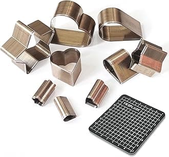 9 Pcs Leather Hole Cutter Tool Set, 3 Sizes Heart Star Water Drop Cutters Tools Kit High Carbon Steel Heart Die Cutters, Leather Hole Punch Cutting Dies Kit for DIY Leathercraft