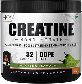 Asitis Nutrition ATOM Creatine Monohydrate 100g - 32 Servings, Jalapeno, Dope Free, Enhances Performance, Promotes Muscle Gains, powder, 1 count