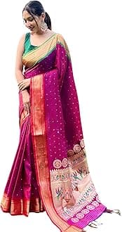 SGF11 Women's Kanjivaram Banarasi Saree Silk Saree Pure Golden Zari With Blouse Piece