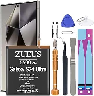 Galaxy S24 Ultra Battery, (2024 Upgraded) 5500mAh EB-BS928ABY Li-Polymer Battery Replacement Compatible with Galaxy S24 Ultra 5G SM-S928 with Screwdriver Tool Kit