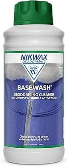 BASE WASH, High Performance Deodorising Sports Fabric Cleaner & Conditioner, Cleans & Inhibits Odour Build-up