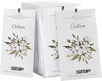 MYARO 12 Packs Cotton Scented Sachets, Long-Lasting Potpourri Bags, Closet Deodorizer Room Air fresheners for Drawers and Closets, Home Fragrance Sachet for Lover