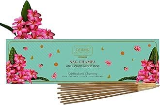 NYASSA Premium Nag Champa Incense Stick- Hand Dipped, Hand Rolled, Highly Scented Indian Incense Sticks | Relaxing, Meditation & Energizing Incense | Natural Fragrance for Meditation -(Pack 30 Stick)