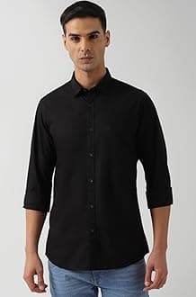 Men's Slim Fit Full Sleeve Cotton Solid Casual Shirt with Pocket