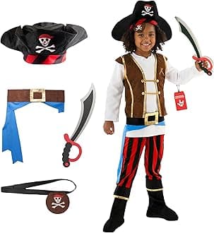 Morph Pirate Costume Kids, Boys Pirate Costume, Fun Pirates Dress Up for Kids, Pirates Costumes for Boys