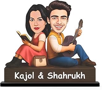 Personalized Couple Caricature Gift Custom Cartoon Photo Frame Anniversary Gift for Husband Wife Girlfriend Boyfriend Unique Romantic Gift for Couples