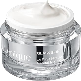 Lepique GLASS SKIN 14Days Miracle Retinol Night Cream 1.69oz - Korean Skincare Retinol Serum for Face and Neck - Collagen, Centella - Anti aging Skin Cream (1.69oz, Original) (50ml, original)