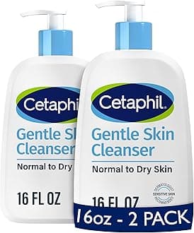 Cetaphil Face Wash, Hydrating Gentle Skin Cleanser for Dry to Normal Sensitive Skin, 16 oz 2 Pack, Fragrance Free, Soap Free and Non-Foaming