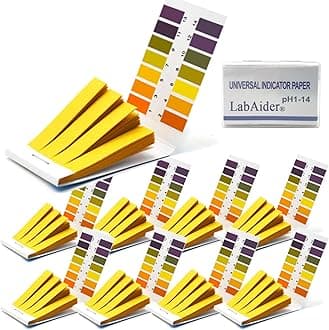 9 Pack pH.1-14 Test Paper Extensive Test Paper Litmus Test Paper 720 Strips pH Test with Storage Case for Saliva Urine Water Soil Testing Pet Food and Diet pH Monitoring