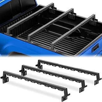 Universal Truck Bed Rack Compatible with Ford F-150/Tacoma/Chevy Silverado & GMC Sierra 1500/Tundra/JT/Titan/Frontier/Colorado/Canyon Adjustable Multi-Function Design Cargo Cross Bar Cargo Rack