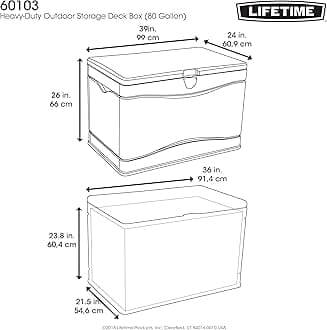 Lifetime 60254 Heavy-Duty Outdoor Storage Deck Box