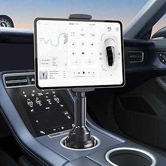 APPS2Car Tablet Holder for Car, Cup Holder Tablet Mount for Truck, Height Adjustable iPad Car Holder with 9.9" Wide Clamp for 4.7-13" iPad Pro Air Mini, Galaxy Tab, iPhone, Cell Phone