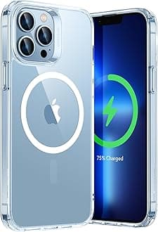 Hybrid Case with HaloLock, Compatible with iPhone 13 Pro Max, Magnetic Wireless Charging, Military-Grade Protection, Scratch-Resistant Back, Classic Series, Clear