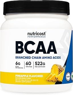 BCAA Powder (Pineapple, 60 Servings) - Optimal 2:1:1 Ratio