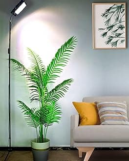 DOMMIA Grow Lights for Indoor Plants, Full Spectrum Tall Plant Light, Dimmable, Adjustable Tripod Standing Grow Lamp Floor Refugium Lamp for Aquarium, 45W 66in, 6/12/16h