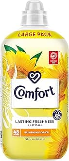 Comfort Sunshiny Days Fabric Conditioner with Stay Fresh technology for 100 days of freshness + fragrance* 48 washes (1.44 L)