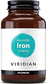 Balanced Iron Complex - 90 Caps | Support for Energy | Iron Bisglycinate, Vitamin C & B12 | Gentle on Digestion | Supports Cognitive Function & Immunity