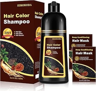 3-in-1 Blonde Brown Hair Dye Shampoo for Women & Men, 16.9 Fl Oz Instant Hair Color Shampoo 100% Gray Coverage, Semi-Permanent Herbal Hair Dye, Gentle DIY Home Salon (Blonde Brown)
