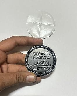 Black Trail Rated Badge Trail Rated 4x4 Logo 6 x 6 cm Car Bike Metal Trail Rated Badge Trail Rated 4x4 Logo Car Emblem 3D Badge Auto Racing Sport Sticker Decal