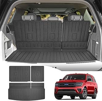 Trunk Mat & Backrest Mat for 2018-2024 Ford Expedition/Lincoln Navigator Cargo Mat(Not for Max or L Models), Rear Seat Back Cover Cargo Liner Only for 18-24 Expedition/Navigator Accessories