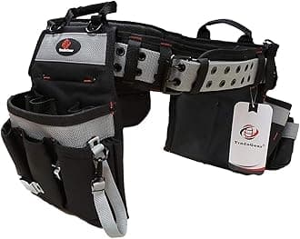 TradeGear Electrician's Belt & Bag Combo - Heavy Duty Electricians Tool Belt Designed for Maximum Comfort & Durability - Ideal for All Electricians Tools (XL - 3XL)