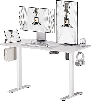 SOHOMACH Electric Standing Desk - Adjustable Height with Memory Preset, 120 x 60 cm Ergonomic Design Home Office Standing Desk