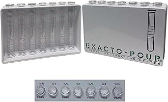 Spill-Stop 13-910 Exacto Pour Bar Test Kit, Liquid Calibration System for Bartender Training, Includes 7 Precision-Marked Plastic Tubes, 7 O-Rings, Stand, Funnel, Durable, Made in USA