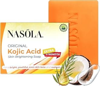 Nasola Kojic Acid Soap for Hyperpigmentation Treatment Underarm Skin Lightening & Acne Dark Spot Whitening Body Tone Face & Armpit Bleaching