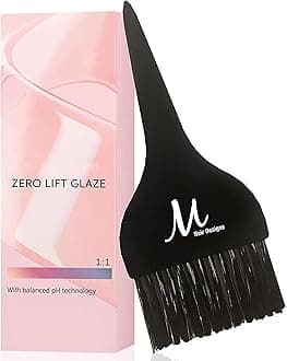 Shinefinity Zero Lift Glaze 06/71 Dark Blonde Brown Ash Demi-Permanent Hair Color 2 Ounce and M Hair Designs Tint Brush (Bundle)
