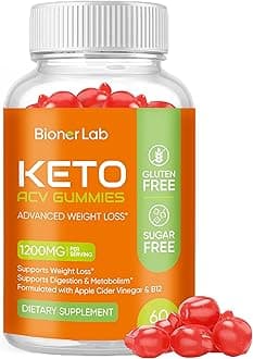 BionerLab Keto ACV Gummies for Advanced Weight Loss Rapid Belly Fat Burn - Sugar Gluten Free Pro Active Super Apple Cider Vinegar Diet Supplement for Men Women - Digestion Metabolism Hair Skin Health