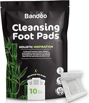 Bandoo Detox Foot Pads | Natural Deep Cleansing Foot Pads | Japanese Foot Patches | Rana Pads | 10 Pads