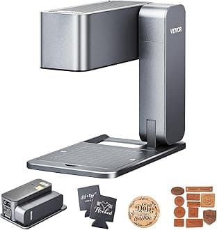 VEVOR Portable Laser Engraver, Handheld Engraving Machine 36000mm/min High Speed DIY Laser Engraver and Cutter Basic Set for Metal, Wood, Leather, Arylic, Fiber, Jewelry, Glass