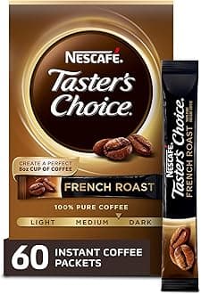 Taster's Choice Nescafe Instant Coffee, French Roast 5 Count (Pack of 12)