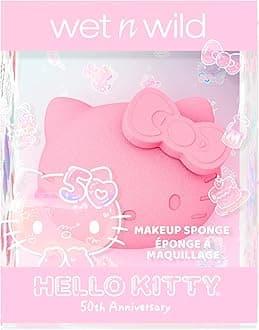 wet n wild Limited Edition Hello Kitty Makeup Sponge, 3D Pink Beauty Blender, Hydrophilic, Streak-Free Application