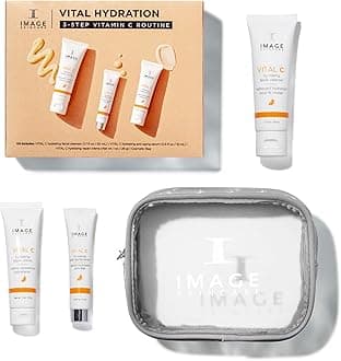 IMAGE Skincare, VITAL HYDRATION 3-Step Vitamin C Routine, Made with Hyaluronic Acid for Anti-Aging, Dry, Dull Skin, 1.7fl oz, 1fl oz, 0.5fl oz Bottles