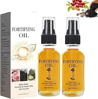 Lilinas Castor Oil Black Seed Oil Rosehip Oil Face Serum, Rosehip Oil Black Seed Oil for Face, Castor Oills Skin Nourish, Organic Golden Castor Oil Collagen Boost Anti Aging（ 2 PCS ）