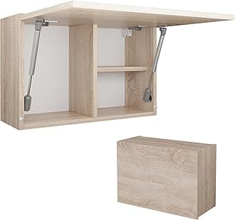 PLATAN ROOM Bathroom Cabinet 60/80/120 Wide Bathroom Furniture Bathroom Folding Wall Cabinet High Gloss Matt White (Sonoma Oak, 60 x 40 x 25)