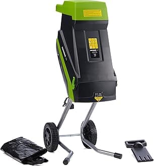 GS015 15-Amp Electric Corded Chipper/Shredder with Collection Bag
